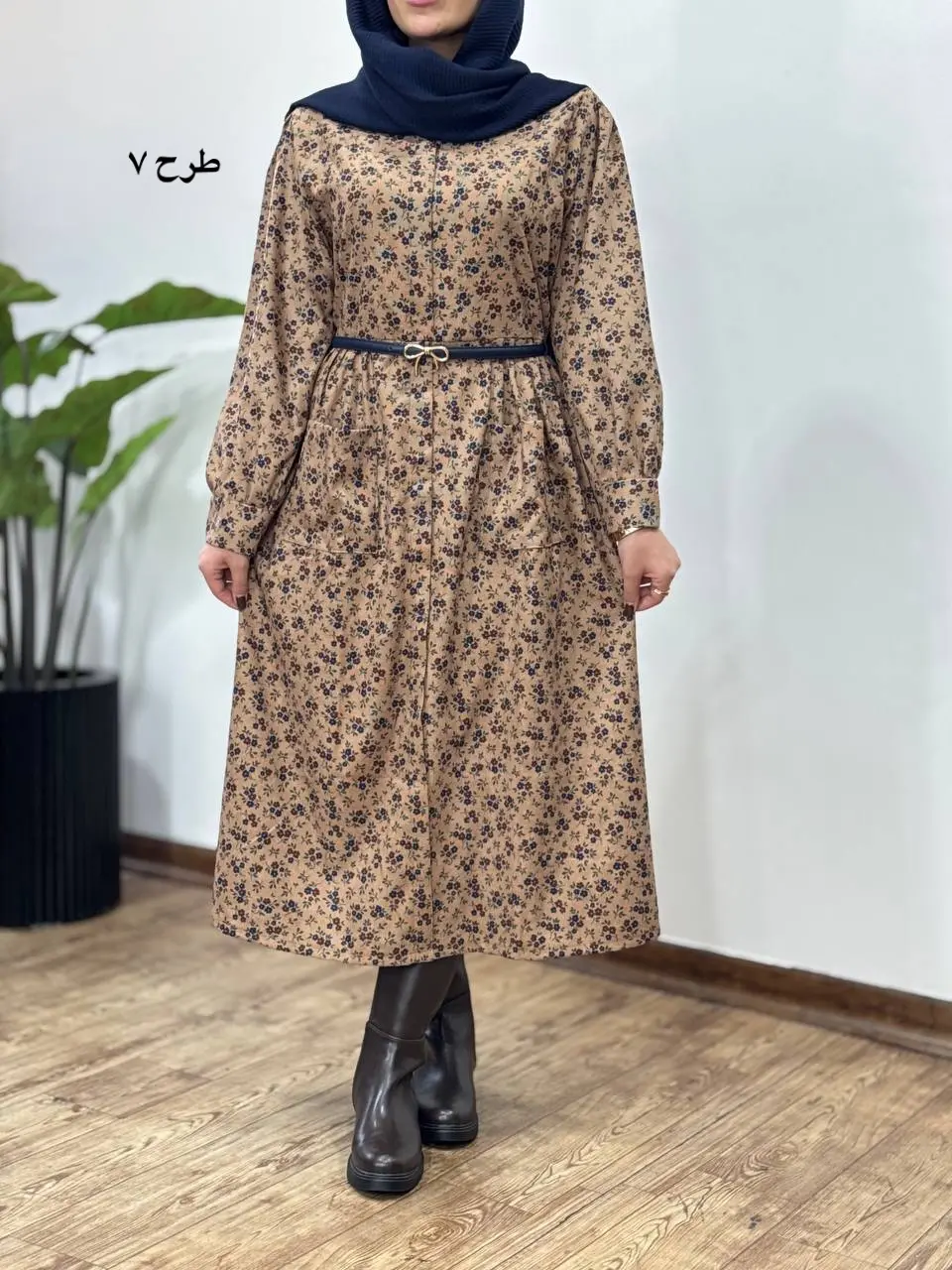 پیراهن مانتویی پاییزه طرحدار آیسو سانیا 2